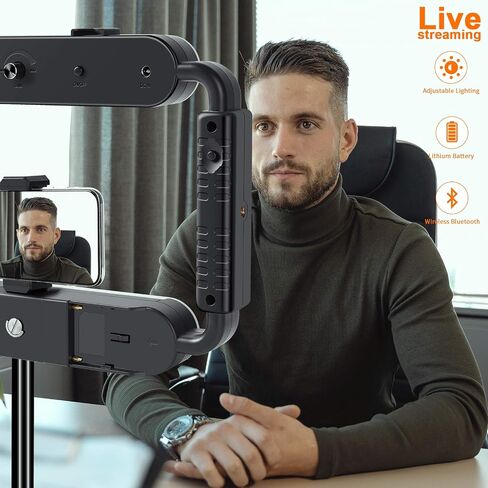 GVM Great Video Maker LED Ring Light 5600K Selfie Light, Smartphone Video Rig & Phone Video Stabilizer for Camera, Smartphone, Makeup, YouTube Setup, Self-Portrait Shooting with Bluetooth in Saudi Arabia