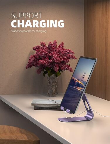 Lamicall iPad Stand Adjustable Tablet Holder, Sturdy Aluminum, Multi-Angle | Dock Stand for 4-13" iPad Pro Air Mini Kindle Tab Switch, All Aluminum Metal, Multi-Angle, Sturdy, Office Desk Accessories in Kuwait