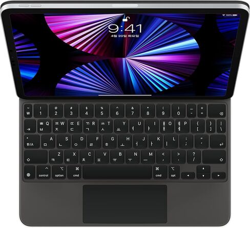 لوحة مفاتيح Apple Magic: حافظة لوحة مفاتيح iPad Pro مقاس 11 بوصة (الجيل الأول والثاني والثالث والرابع) وiPad Air (الجيل الرابع والخامس وM2)، تجربة كتابة رائعة، لوحة تتبع مدمجة، الإنجليزية الأمريكية - أبيض in Kuwait