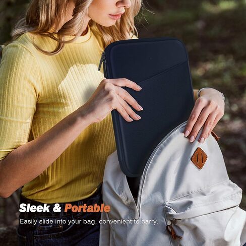 MoKo 9-11 Inch Tablet Sleeve Bag Carrying Case with Accessory Pocket | Fits iPad Air 11-inch M4, iPad Pro 11-inch M5, iPad A16 11-inch, iPad 10/9/8/7th and Tab S9/S8 11-inch, Dark Gray in Kuwait