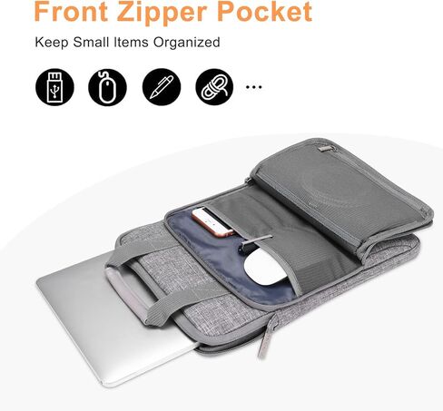 MOSISO Vertical Tablet Sleeve Case Compatible with iPad Pro 12.9 inch M2 & M1 (6th/5th/4th/3rd Gen) 2022-2018,Surface Pro 12.3 inch X/7/6/5/4/3/2/1,Shoulder Bag Front Raised & Horizontal Pocket, Black in Kuwait