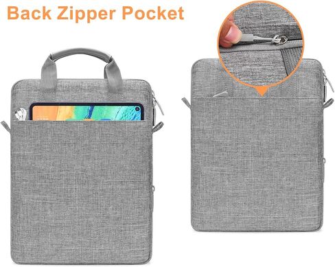 MOSISO Vertical Tablet Sleeve Case Compatible with iPad Pro 12.9 inch M2 & M1 (6th/5th/4th/3rd Gen) 2022-2018,Surface Pro 12.3 inch X/7/6/5/4/3/2/1,Shoulder Bag Front Raised & Horizontal Pocket, Black in Kuwait