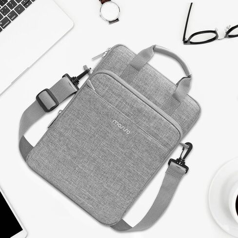 MOSISO Vertical Tablet Sleeve Case Compatible with iPad Pro 12.9 inch M2 & M1 (6th/5th/4th/3rd Gen) 2022-2018,Surface Pro 12.3 inch X/7/6/5/4/3/2/1,Shoulder Bag Front Raised & Horizontal Pocket, Black in Kuwait