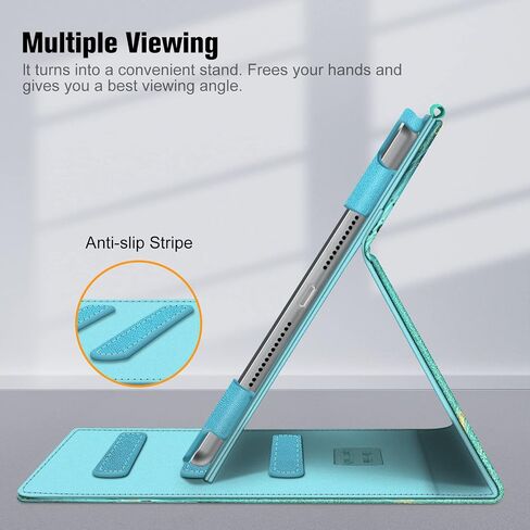 Fintie Multi-Angle Viewing Case for iPad 9th/8th/7th Generation 10.2 Inch | Vegan Leather Folio Stand Cover, Pencil Holder & Storage Pocket, Corner Protection, Auto Wake/Sleep, Purple in Kuwait