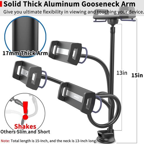 APPS2Car Tablet Car Mount Holder for iPad Truck Holder Long Arm Extension | Road Trip Essentials, Strong Suction Cup Windshield Mount for 7-11 Inch Tablet iPad Pro Air Mini iPhone Galaxy Z Fold 6 5 4 in Kuwait