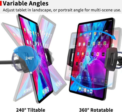 APPS2Car Tablet Car Mount Holder for iPad Truck Holder Long Arm Extension | Road Trip Essentials, Strong Suction Cup Windshield Mount for 7-11 Inch Tablet iPad Pro Air Mini iPhone Galaxy Z Fold 6 5 4 in Kuwait