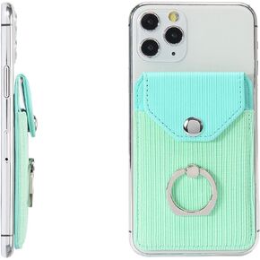 YUNCE RFID حامل حلقي على المحفظة لظهر الهاتف لهاتف iPhone Android وجميع الهواتف الذكية حامل بطاقة الائتمان اللاصق للهاتف الخلوي - الدنيم الأزرق ...