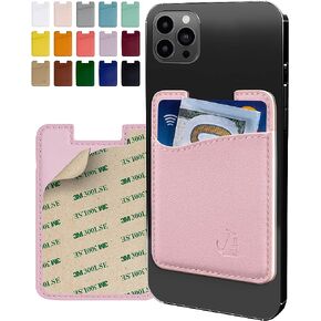 حامل بطاقات هاتف من الجلد الفاخر - محفظة لاصقة لهواتف iPhone وAndroid الذكية - تصميم بسيط مع بطانة مضادة للانزلاق يؤمن ما يصل إلى 3 بطاقات Kangaroo (جلد أزرق ملكي) من Wallaroo in Kuwait