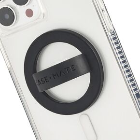 Case-Mate Magnetic Phone Grip MagSafe Loop Grip | Detachable Phone Grip Phone Holder for Hand | Ultra Thin Collapsible Soft MagSafe Phone Grips for Back of Phone for iPhone Pro Max 15/14/13/12 - Black