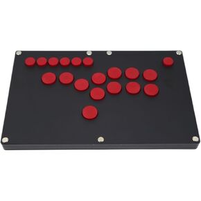 LOKORI B1-PS-B عصا تحكم رفيعة للغاية على طراز جميع الأزرار، عصا تحكم في الألعاب لجهاز PS4/PS3/PC Hot-Swap Cherry MX أسود (اللون: أزرار بيضاء) in Kuwait