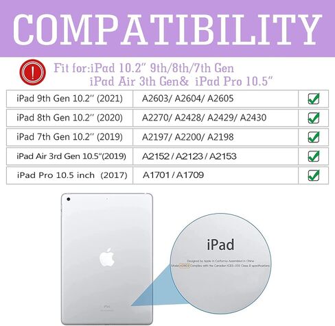 GGH Keyboard Case for iPad 10.2 Inch 9th/8th/7th Gen, Purple in Kuwait