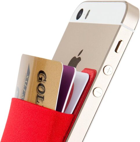 Sinjimoru Basic 2 Grey Cell Phone Wallet Stick-On - Adhesive iPhone & Android Card Holder Pouch in Kuwait