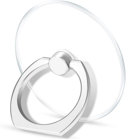Transparent Clear Phone Ring Grips Holder Kickstand, Finger Ring Stand for Cell Phone Tablet Case Accessories(Round-Clear) (1) in Saudi Arabia