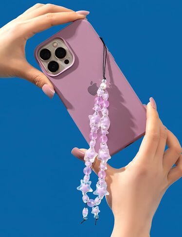 Fechdoo Cell Wrist Strap Cute Phone Chain, Phone Lanyard Clay Beaded Charm Chain, Phone Charm Accessories Cute Lightweight Women in Saudi Arabia