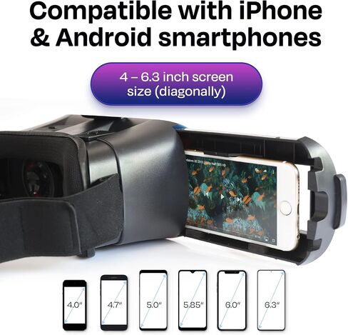 سماعة رأس VR متوافقة مع أجهزة iPhone وAndroid - نظارات الواقع الافتراضي العالمية للأطفال والكبار - أفضل ألعاب الهاتف المحمول 360 فيلمًا مع نظارات الواقع الافتراضي ثلاثية الأبعاد الجديدة الناعمة والمريحة (أحمر) in Saudi Arabia