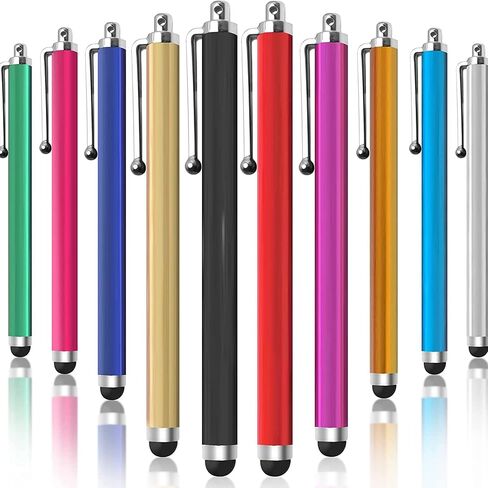 اقلام ستايلس لشاشات اللمس، قلم ستايلس للايباد، قلم ستايلس للتابلت، حساسية عالية ونقاط دقيقة عالمية لاجهزة اندرويد/الجوال/ايباد برو/اير/اندرويد/وجميع الاجهزة، عبوة من 10 قطع in Kuwait