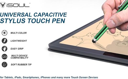 اقلام ستايلس لشاشات اللمس، قلم ستايلس للايباد، قلم ستايلس للتابلت، حساسية عالية ونقاط دقيقة عالمية لاجهزة اندرويد/الجوال/ايباد برو/اير/اندرويد/وجميع الاجهزة، عبوة من 10 قطع in Kuwait