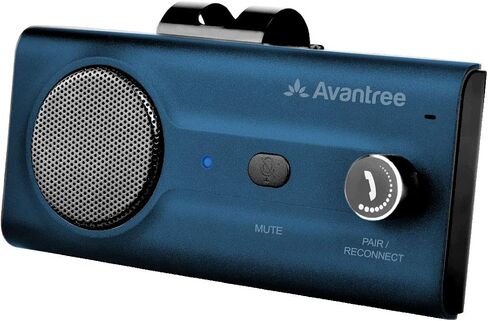 Avantree CK11 - Bluetooth 5.0 Hands-Free Car Speakerphone, Titanium | Hands-Free Calls with Siri Support and Motion Auto-On, plus a 3W Speaker, Visor Clip, and Volume Knob for Easy In-Car Use in Kuwait