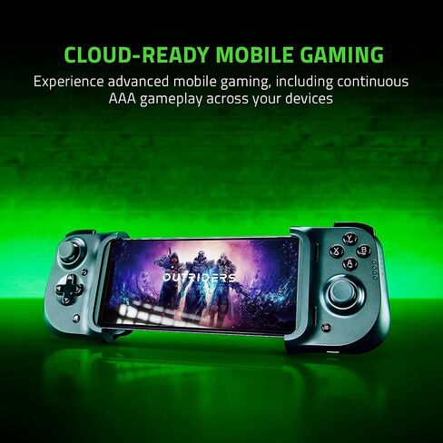 Razer Kishi Mobile Game Controller/Gamepad for iPhone iOS: Works with most iPhones – X, 11, 12, 13, 13 Max - Apple Arcade, Amazon Luna, Google Stadia - Lightning Port Passthrough - MFi Certified in Kuwait