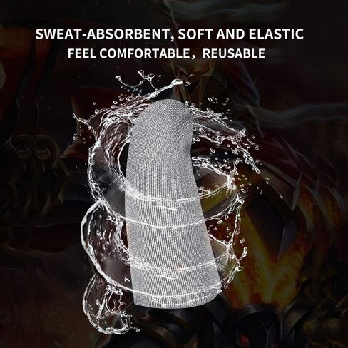 Mobile Game Controllers Finger Sleeve[6 Pack], Touch Screen Finger Sleeve Breathable Anti-Sweat Sensitive Shoot and Aim for Rules of Survival/Knives Out for Android & IOS (Black) in Saudi Arabia