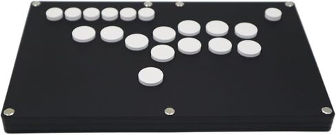 LOKORI B1-PS-B عصا تحكم رفيعة للغاية على طراز جميع الأزرار، عصا تحكم في الألعاب لجهاز PS4/PS3/PC Hot-Swap Cherry MX أسود (اللون: أزرار بيضاء) in Kuwait