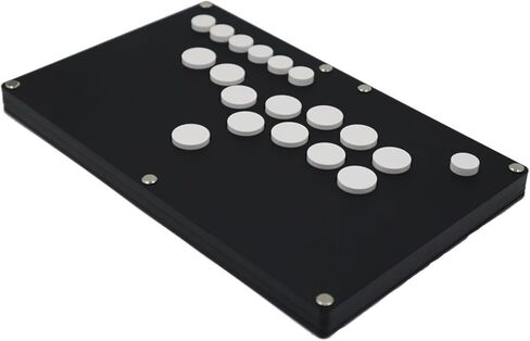 LOKORI B1-PS-B عصا تحكم رفيعة للغاية على طراز جميع الأزرار، عصا تحكم في الألعاب لجهاز PS4/PS3/PC Hot-Swap Cherry MX أسود (اللون: أزرار بيضاء) in Kuwait