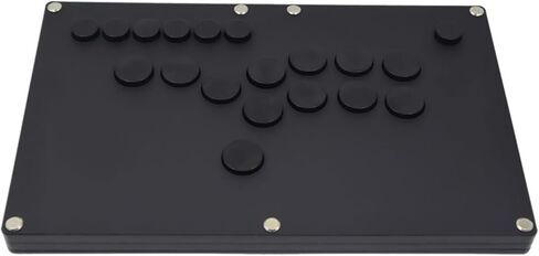 LOKORI B1-PS-B عصا تحكم رفيعة للغاية على طراز جميع الأزرار، عصا تحكم في الألعاب لجهاز PS4/PS3/PC Hot-Swap Cherry MX أسود (اللون: أزرار بيضاء) in Kuwait