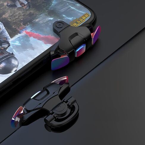 TEESSO Mobile Trigger، جهاز تحكم في الألعاب لهاتف iPhone Android، عصا التحكم لألعاب الهاتف المحمول PUBG، تشغيل 4 أصابع، مع مفاتيح تصويب حساسة لـ Fornite/Knives Out/Rules of Survival (أزرق) in Kuwait