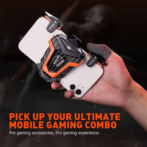 BIGBIG WON Mobile Gaming Triggers, Mobile Game Controllers Plug and Play for iOS and Android Phone 4.7-6.5 inches Game Trigger for PUBG/Fortnite/COD White (M1-1 Piece) in Kuwait