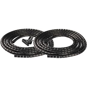 Cable Sleeve Organizer 10FT Coiled Tube Sleeve Cable Management Sleeve for Home Office PC TV Black in Saudi Arabia