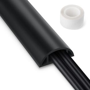 Floor Cable Cover 3ft Brown, LZEOY Cord Covers for Wires on Floor, Low Profile Cord Hider Cable Management, Office/Carpet Compatible in Kuwait
