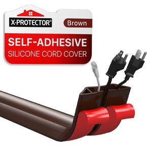 غطاء سلك الأرضية X-Protector - واقي سلك فوق الأرضية بطول 5 بوصات - واقي كابل الطاقة ذاتي اللصق - واقي سلك السيليكون - غطاء سلك تمديد مثالي لحماية الأسلاك على الأرض (60 بوصة) in Kuwait