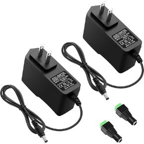 ALITOVE 12V 1A مزود الطاقة DC 12 فولت محول الطاقة 12V 1000mA 600mA 800mA 12W AC/DC محول 100V~240V AC إلى DC 12V سلك الطاقة مع طرف 5.5x2.5mm لجهاز التوجيه LED قطاع نظام الكاميرا الأمنية، أبيض in Kuwait