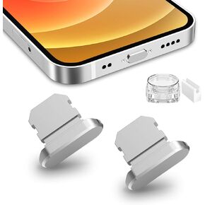 TITACUTE 2 حزمة من سدادات الغبار المضادة للغبار لهاتف iPhone 14 Pro Max 13 11 12 غطاء غبار صغير 8 دبوس قابس غبار + صندوق تخزين صغير مقابس منفذ شحن iPhone لهاتف iPhone Xs XR X 8 7 Plus SE AirPods iPad Mini Air أسود in Kuwait