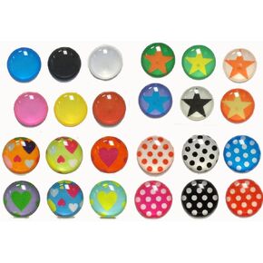 24 قطعة من ملصقات زر الصفحة الرئيسية بألوان الباستيل بالوان قوس قزح ونجوم وقلوب لجوال ايفون 5 4/4s 3GS 3G، ايباد 2، ايباد ميني، ايبود تاتش in Kuwait