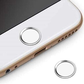 ملصق BLLQ iPad Home Button بصمة الإصبع، ملصق زر معرف اللمس بإطار من الألومنيوم متوافق مع iPad Mini 2/4 iPad Air 2 iPad Pro وملحقات iPhone الأخرى لبصمة الإصبع التي تعمل باللمس، أسود