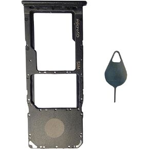 Galaxy A20 A30 A50 Single Sim Card Tray Holder (Plastic, Black)