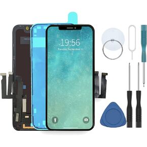 for iPhone 11 6.1 Inch LCD Digitizer Display 3D Touch Screen Replacement Full Complete Frame Assembly with Repair Tools Kit Waterproof Adhesive for A2111 A2223 A2221
