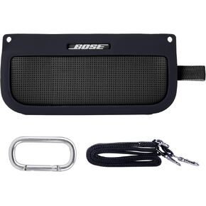 co2CREA Soft Silicone Case Replacement for Bose SoundLink Flex Bluetooth Portable Speaker (Silicone Case, Black Case)