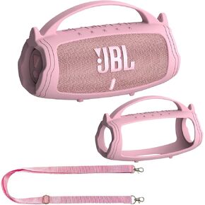 حافظة غطاء من السيليكون لمكبر صوت بلوتوث محمول JBL Charge 5، حافظة جلدية واقية لملحقات مكبر صوت بلوتوث محمول JBL Charge 5 (جراب أسود) in Saudi Arabia