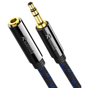 AUX 3.5mm Extension Cable 25 ft,Long Headphone Extension Cord 3.5 mm Male to Female Stereo Audio Extension Cable Double Shielded Braided 1/8 AUX Extension Cord in Saudi Arabia