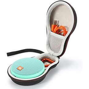 حقيبة سفر صلبة لجهاز JBL Clip 2/JBL Clip 3 مكبر صوت بلوتوث محمول يحمل حقيبة تخزين. يناسب كابل USB - أسود in Kuwait