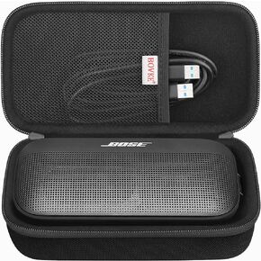 BOVKE Hard Travel Speaker Case for Bose New SoundLink Flex Speaker (2nd Gen) / Bose SoundLink Flex Bluetooth Portable Speaker, Mesh Pocket for Bose Speaker Charger, Charging Cables, Blue Dusk in Saudi Arabia