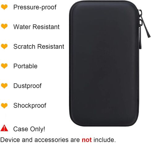 BOVKE Carrying Case Hard Protective Case Tech Organizer Travel Power Bank Pouch Bag USB Cable Organizer for Earbuds, Cable Cord, Charger Adapter, Electronic Accessories Case Wallet, Black+Inside Black in Saudi Arabia