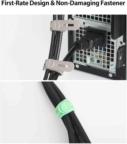 Ringke Cable Tie Silicone (15 Pack) Colorful Reusable Holder Strap Organizer Management for Fastening Cable Cords and Wires in Saudi Arabia