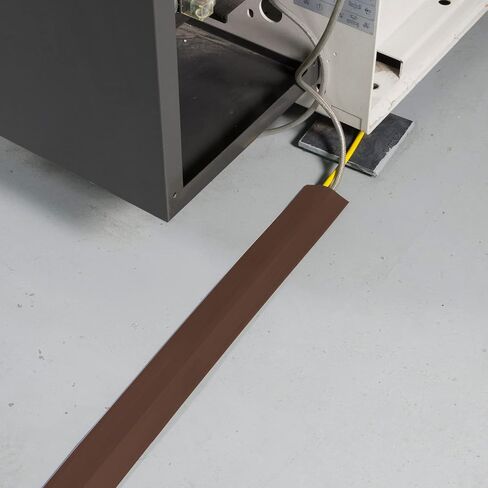 D-Line 6ft Floor Cord Cover, Cable Protector, Hide Extension Cords, Protect Cords, Prevent Cable Trips, Heavy Duty Cord Hider - Cable Cavity = 0.63" (W) x 0.31" (H) - Black in Kuwait