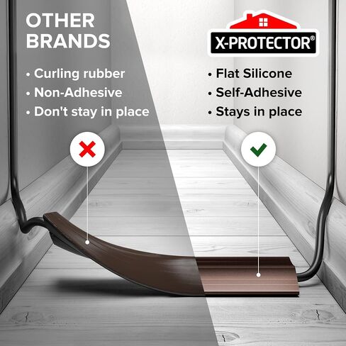 غطاء سلك الأرضية X-Protector - واقي سلك فوق الأرضية بطول 5 بوصات - واقي كابل الطاقة ذاتي اللصق - واقي سلك السيليكون - غطاء سلك تمديد مثالي لحماية الأسلاك على الأرض (60 بوصة) in Kuwait