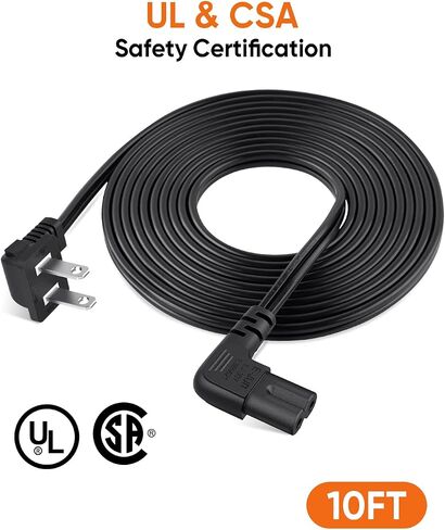 CableCreation 10-feet IEC C7 to NEMA 1-15P, 2-Slot Non-Polarized Power Cord in Saudi Arabia