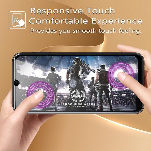 Lesakit 3 Pack Galaxy A14 Screen Protector + 3 Pack Camera Lens Protector, [Anti-Scratch][Full Coverage][Easy Installation] Tempered Glass Screen Protector for Samsung Galaxy A14 in Kuwait
