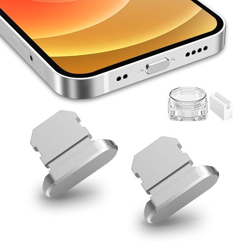 TITACUTE 2 حزمة من سدادات الغبار المضادة للغبار لهاتف iPhone 14 Pro Max 13 11 12 غطاء غبار صغير 8 دبوس قابس غبار + صندوق تخزين صغير مقابس منفذ شحن iPhone لهاتف iPhone Xs XR X 8 7 Plus SE AirPods iPad Mini Air أسود in Kuwait